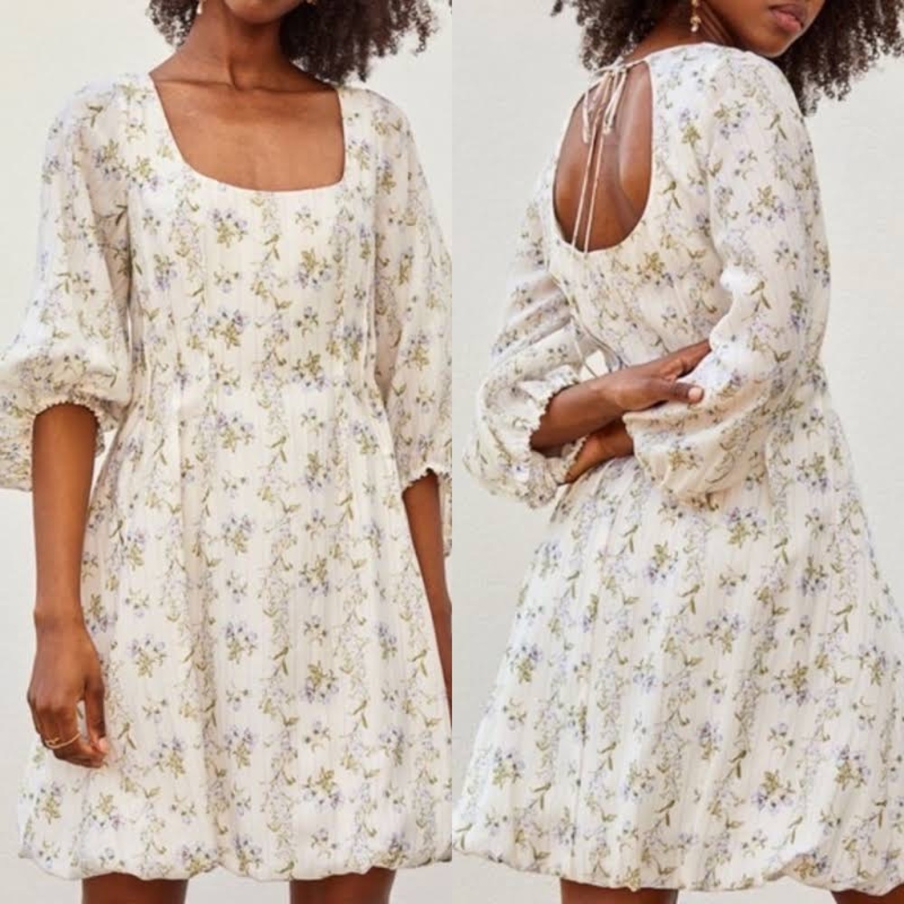 H & M x Brock Collection puff-sleeve dress. New with Tags, never been worn.